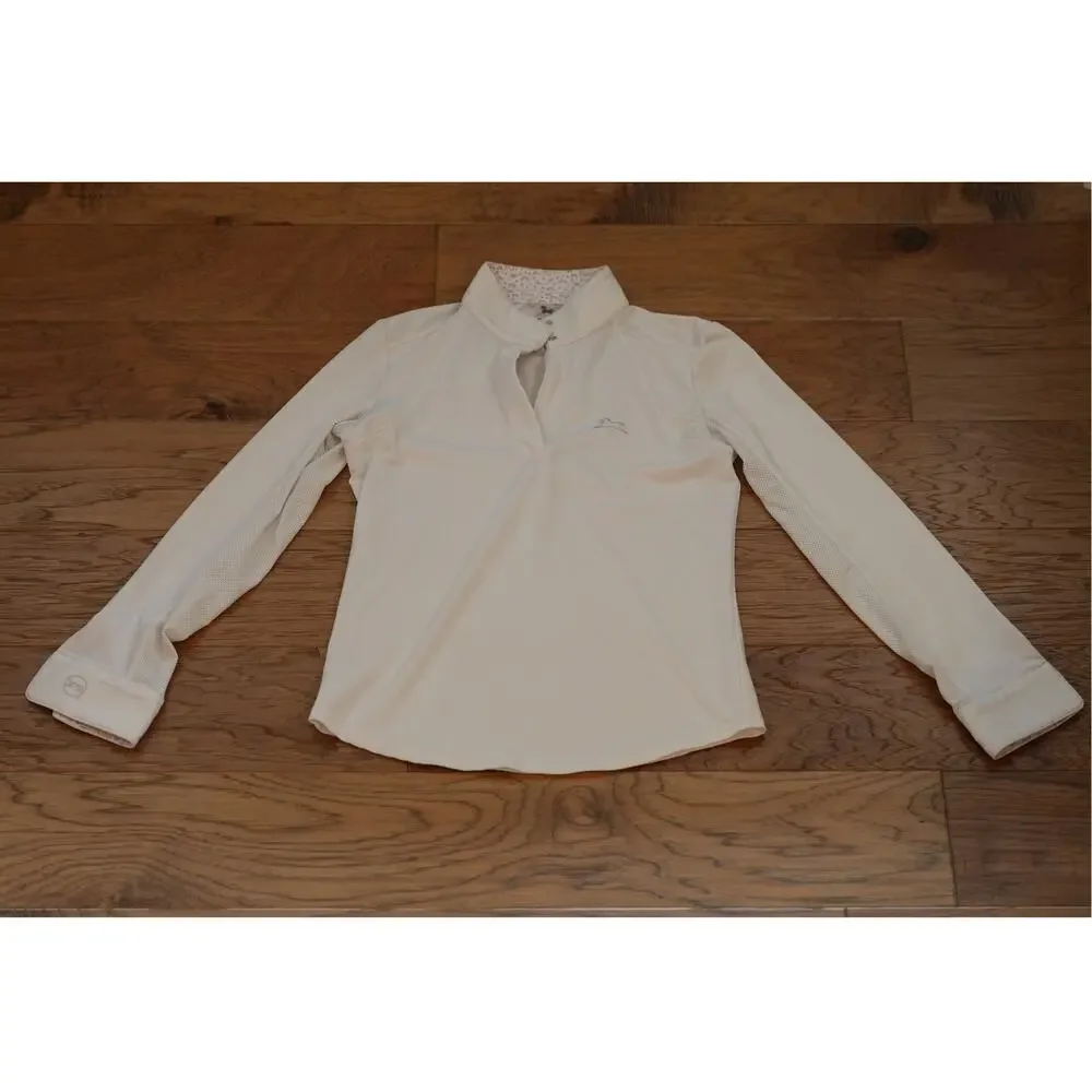 RJ Classics Equestrian Show Shirt - White - Size Youth M